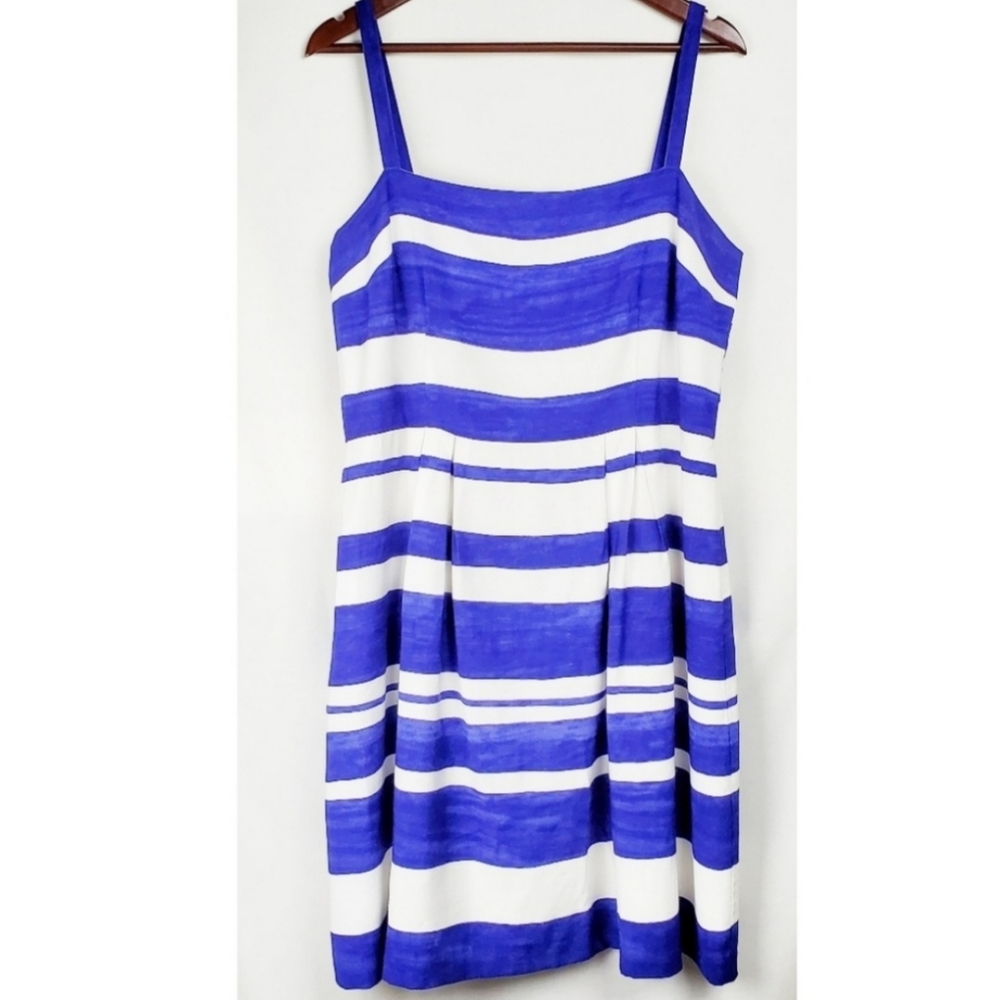Ann Taylor LOFT Striped Dress Blue/White Size 0